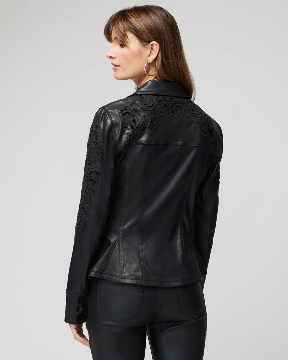 Cutwork Coated Flirty Jacket White House Black Market